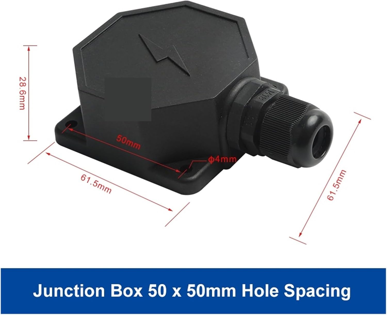 CNC spindle motor terminal box cover square air-cooled junction box 50 * 50mm