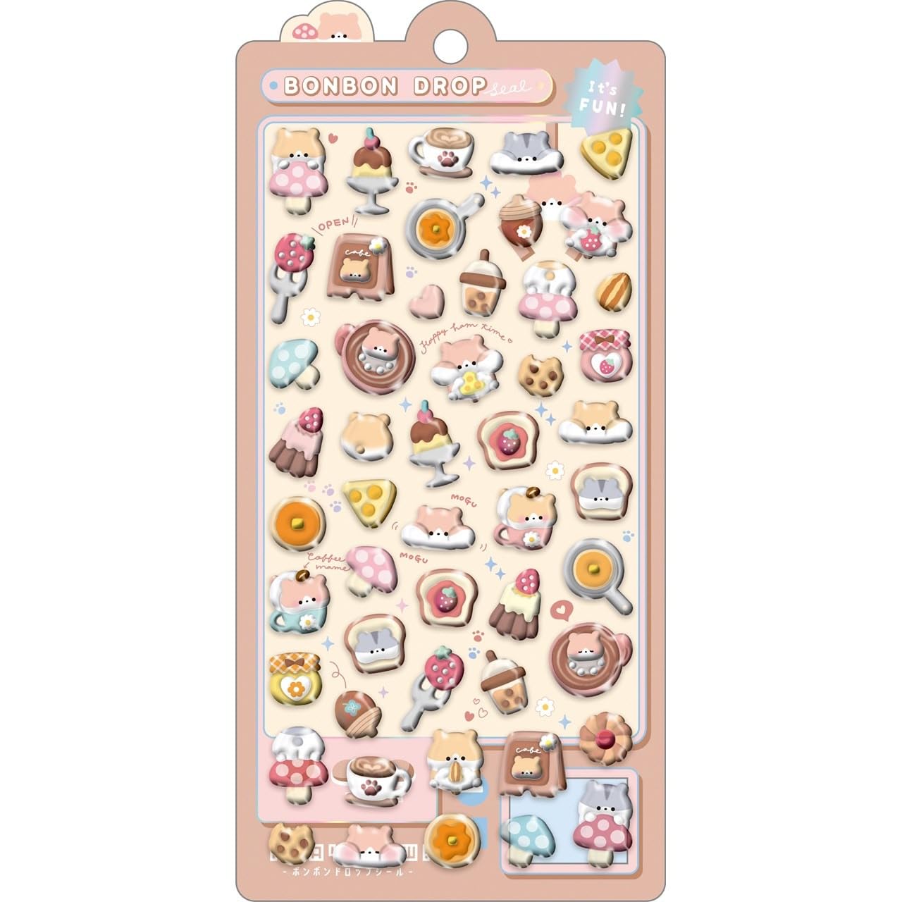 正規品　ボンボンドロップ　ふわふわドロップ　はむはむ　きぐるみ　ほうせき Amazon | クーリア シール ボンボンドロップシール はむはむボンボン