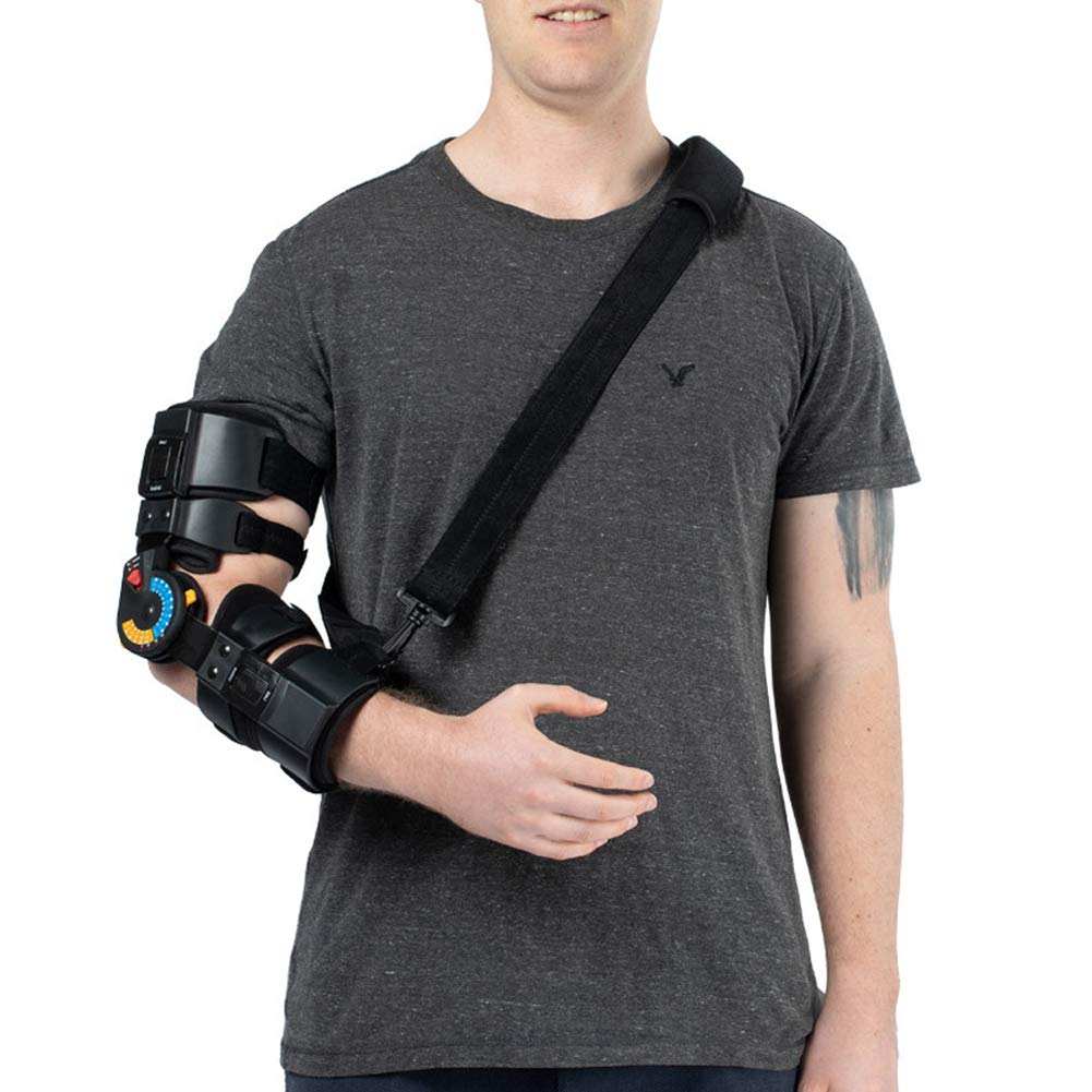 Buy Hinged ROM Elbow Brace with Strap, Post OP Elbow Brace Stabilizer