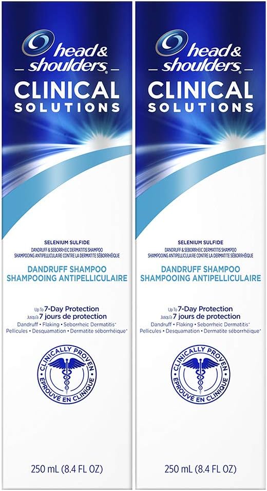 Head and Shoulders Shampoo, Anti Dandruff Treatment and Scalp Care, Clinical Solutions, 8.4 fl oz, Twin Pack