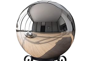 Shiny 12-Inch Silver Gazing Globe for Pools