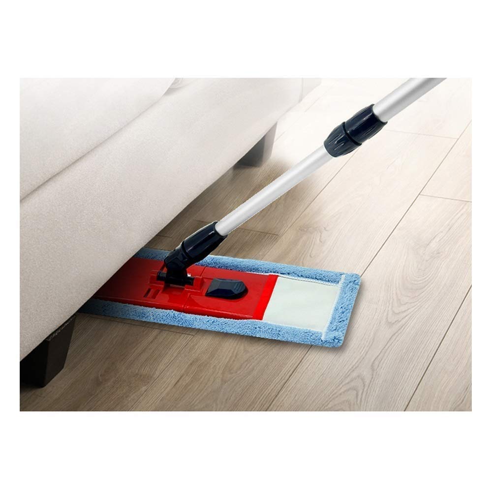 Fregona: fregona de Microfibra Profesional, Mango de Acero Inoxidable, recambios de paño de Microfibra gratuitos y fregadora para Eliminar la Suciedad incluidos