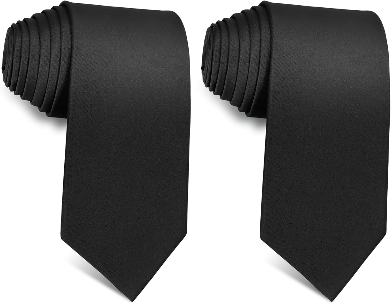 Product image of Ties For Men 2 Pieces Solid Pure Color Formal Neckties 3.15" (8CM) Men's Tie for Business Wedding