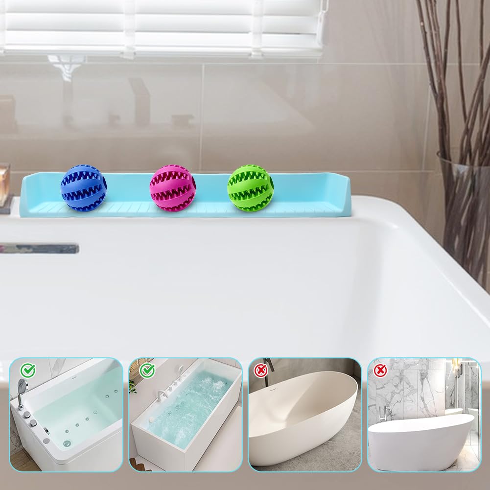 Protection Anti-éclaboussures Baignoire Enfant en Silicone avec 11 Ventouses – Barrière Anti-Eau & Support Jouets pour Baignoire, Garde Éclaboussures, Installation Facile, Garde Salle de Bain Sèche