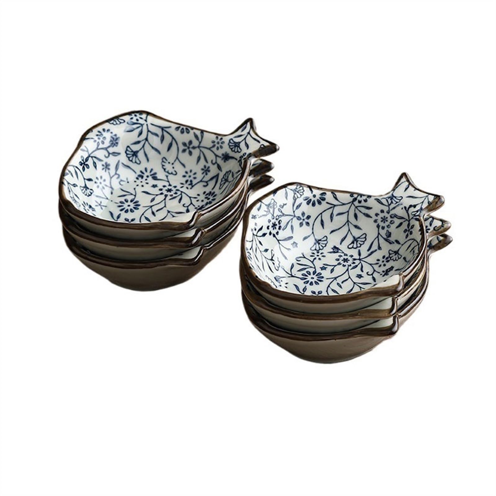 Ciotole per antipasti Simpatico Piatto da Immersione a Forma di Pesce, Mini Ciotola for Salsa in Ceramica, Ristorante Commerciale, utile Piatto for condimenti Insalatiere (Size : 6-Piece)