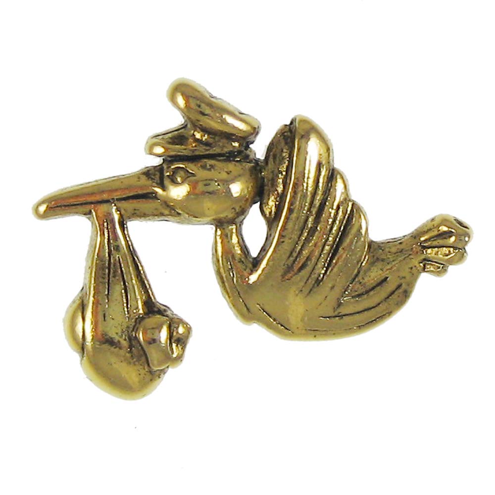 Jim Clift Design Stork Gold Lapel Pin