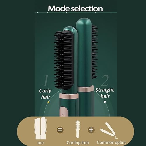 Miniatura 2 de Peine alisador de pelo con peine antiquemaduras, 5 ajustes de temperatura de nivel, función de apagado automático de calentamiento rápido de 30