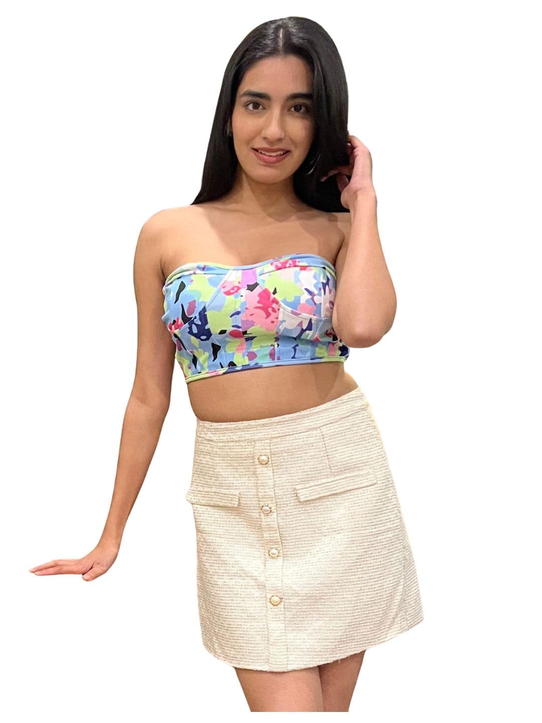 tandul Women's Printed Multicolor Top- Cotton Blend Western Style Sleeveless for Office, Casual, Festive & Party (12131)-picture-34