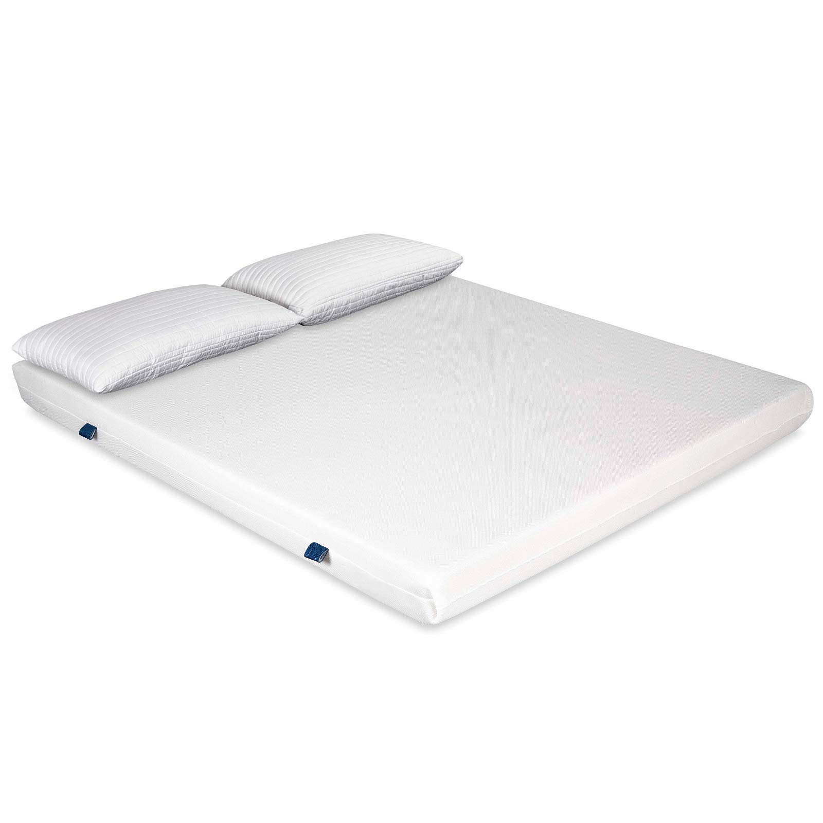 EVERGREENWEB - Materasso Matrimoniale 160x190 in Waterfoam ORTOPEDICO alto 15 cm con Coppia Cuscini Memory Foam GRATIS Rivestimento in AIR SPACE Bianco tessuto Antiacaro per tutti Letti o Reti OFFERTA