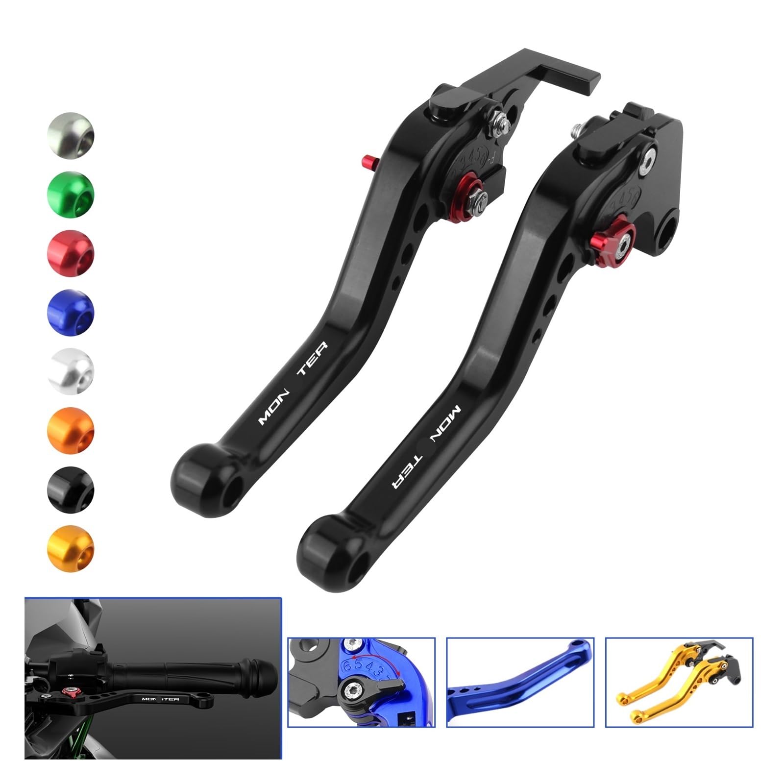 Accesorios De Motocicleta, Manijas De Palanca De Embrague De Freno Cortas para Du&Cati Monster 821 2014 2015 2016 2017 2018 2019 2020 2021 Manillar Embragues Manetas