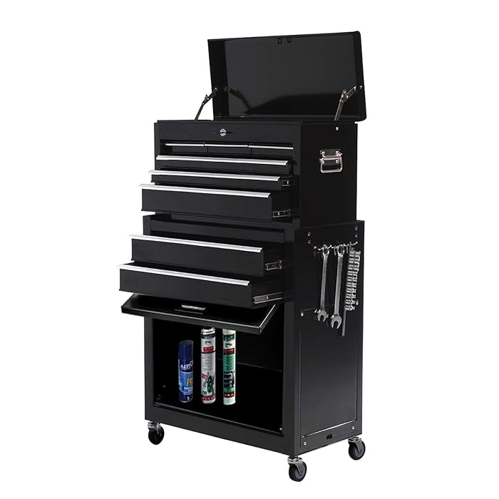 Buy High Capacity Tool Chest Rolling Tool Box with Wheels and Drawers 8