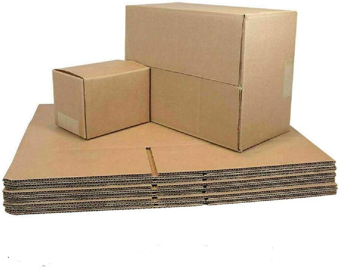 10x8x6 inches BROWN SHIPPING CARDBOARD BOXES POSTAL PACK MAILING CARDBORD SMALL PARCEL CARTON (10x8x6 inches/25.4x20.3x15.2 cm, 50)