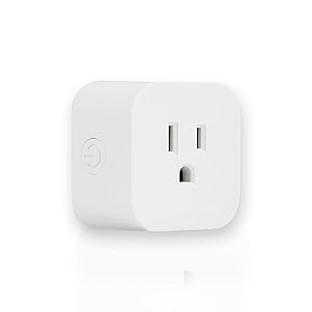 Enbrighten, White, Wi-Fi Smart Light Switch, Indoor Micro Plug-In, 1-Grounded Outlet, No Hub Required, 51511