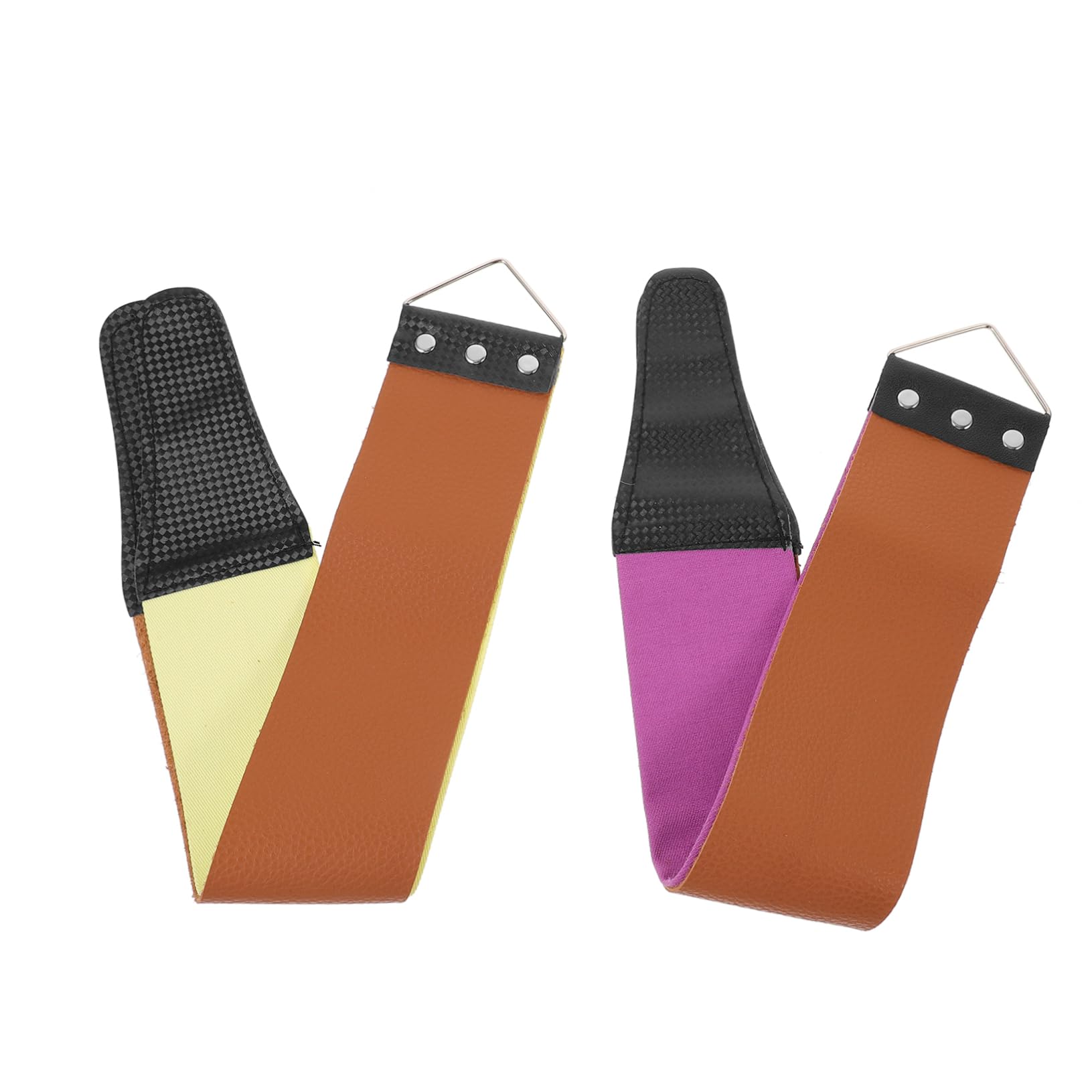 NOLITOY Barber Shop Razor Strop Double Edge Razor Blade Sharpener Stainless Steel Sharpening Tool Random