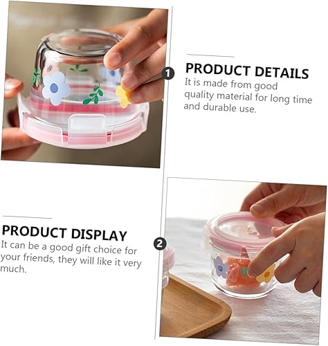 Miniatura 8 de GOOHOCHY Pequeño contenedor de almacenamiento Sellado Caja de vidrio Placa de almacenamiento de bebé Contenedores de vidrio pequeños de plástico