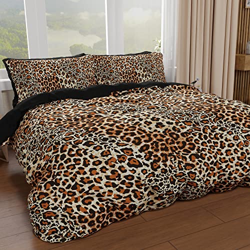 PETTI Artigiani Italiani - Double Duvet Cover and Pillowcases, 100% Made in Italy, Animalier, Animalier 04, Queen-size bed