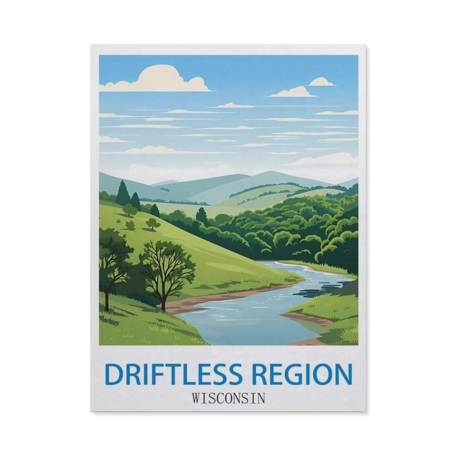 BEAYODKP DIY Diamond Painting，Driftless Region Wisconsin（50x60cm）