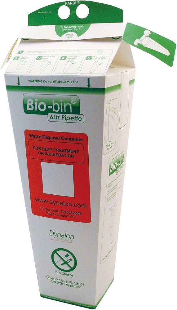 Dynalon Biobin Waste Disposal Containers 6L, Pipette, 40 OFF