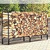 VEVOR Portalegna da Esterno per Legna da Ardere 259x36x117 cm con Copertura impermeabile 600D Oxford Legnaia Portalegna da Esterno per Camino Giardino Stoccaggio per Tronchi Interno/Esterno per Legna