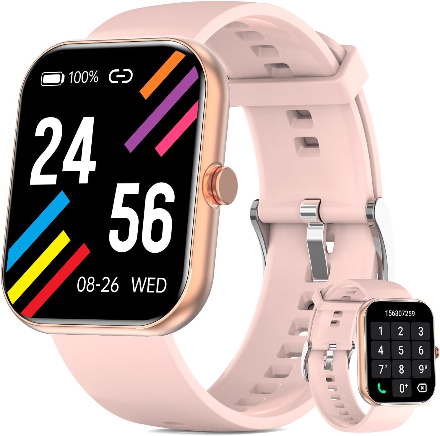 ganopterygon Smart Watch for Men & Women, 1.91" Fitness Tracker with Answer/Make Calls, IP68 Waterproof, 110+ Sports Modes, Heart Rate & Sleep
