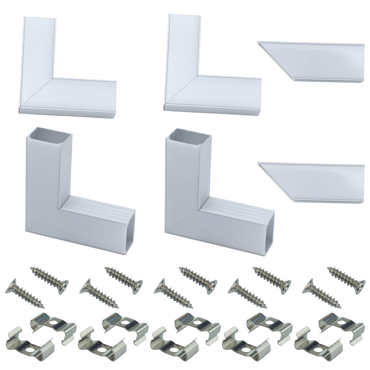 MUZATA 5Pair/10PCS led Channel Corner,LShape Adaptor Connector Suit