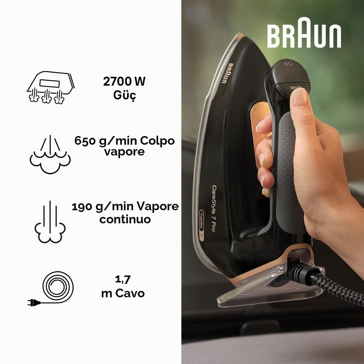 CENTRO PLANCHATO BRAUN IS7286BK 8/BAR 2/L