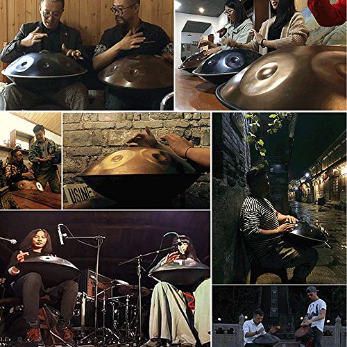 Tambor de mano steel handpan 10 notas percusión miniatura 6
