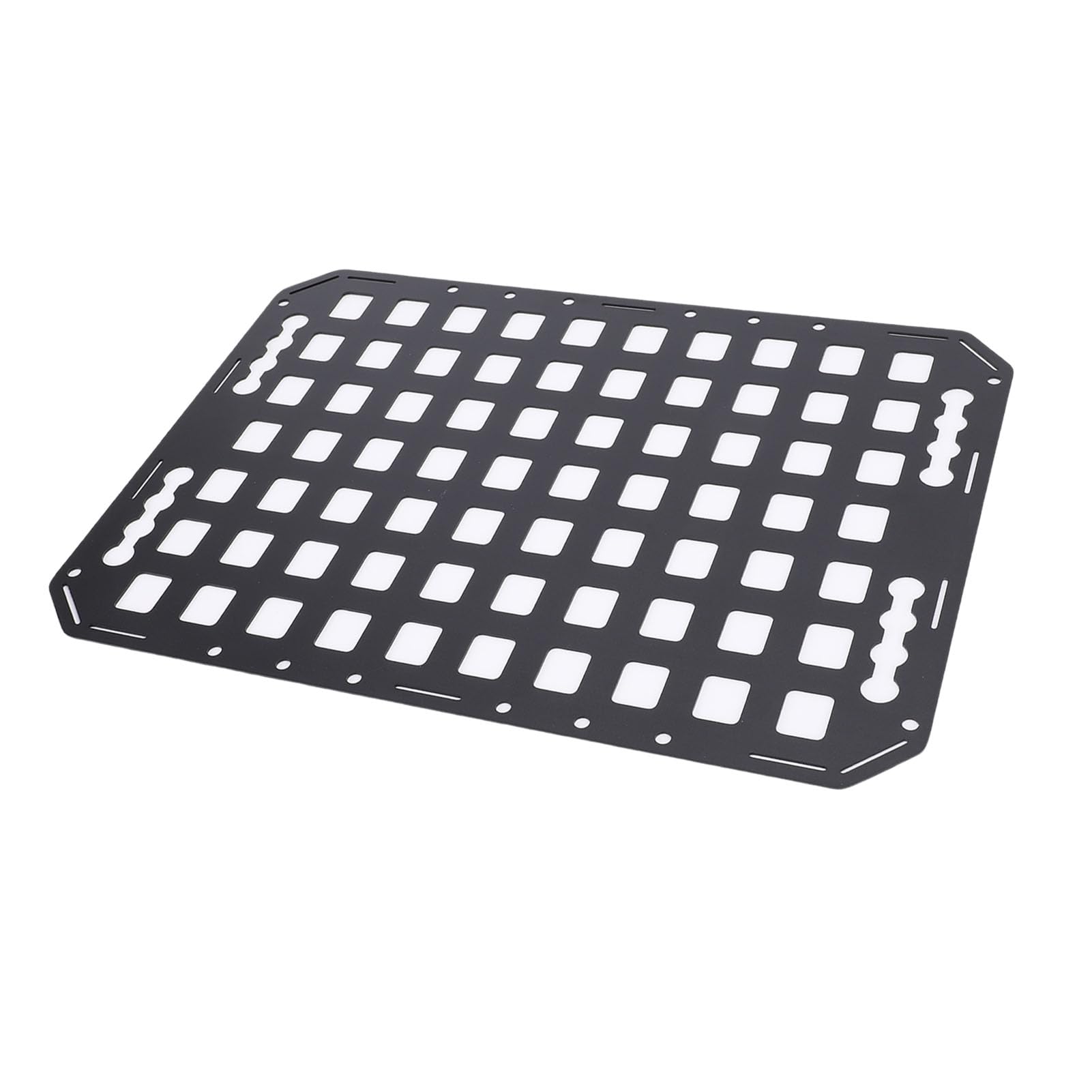 Keenso Panel Molle do Bagażnika Ciężarówki, Aluminiowy Panel do Przechowywania Narzędzi z Mocowaniem na Szynie L, z Solidnym Systemem Blokowania Samochodów Osobowych, SUV-ów,