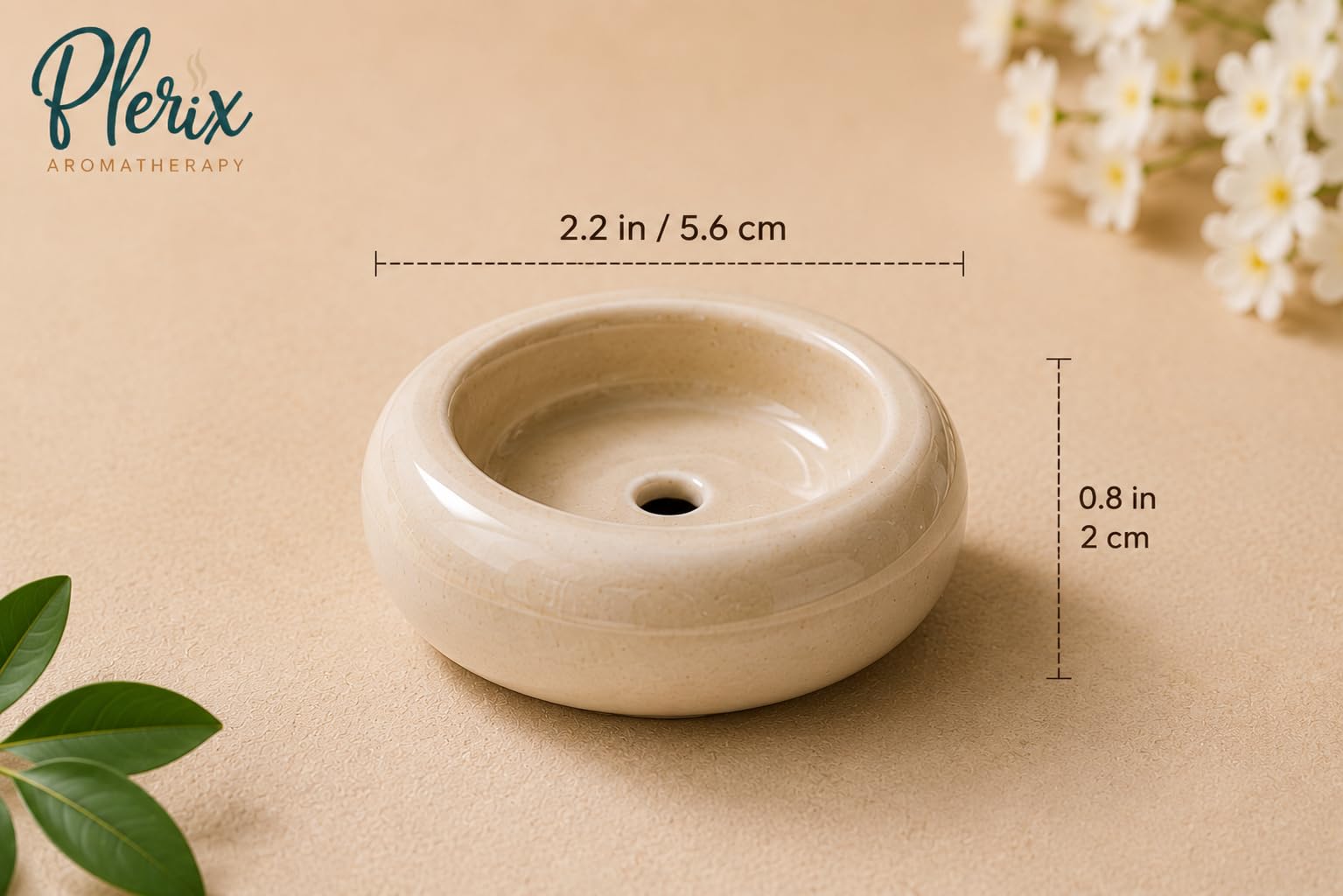 Premium Ceramic Incense Holder - Elegant & Ash Catcher -4