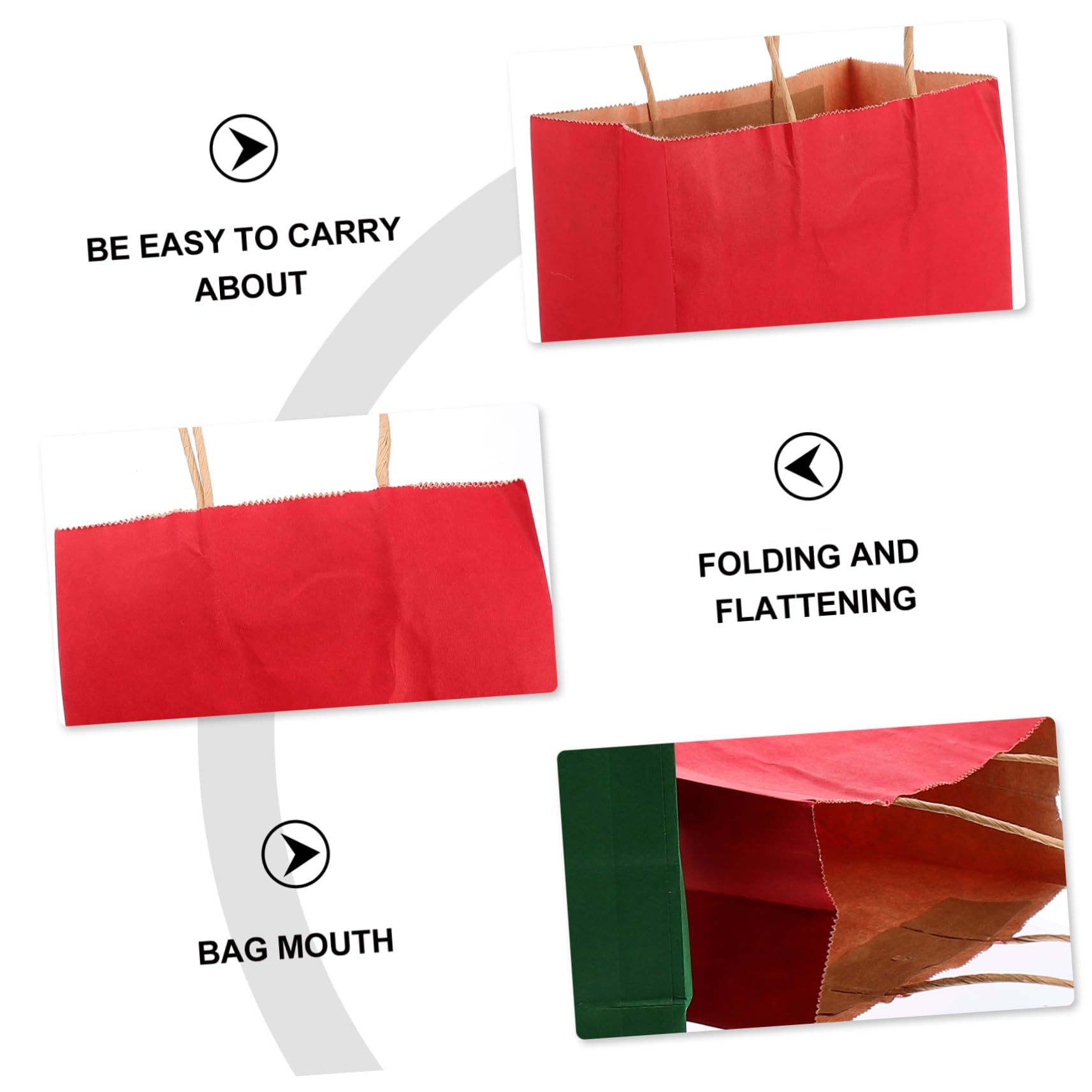 COLLBATH 24piezas Bolsas De Obsequio Kraft Para Navidad De Obsequio Para Fiestas Para Envolver Paquetes y Manualidades Color Rojo y Verde Material Resistente