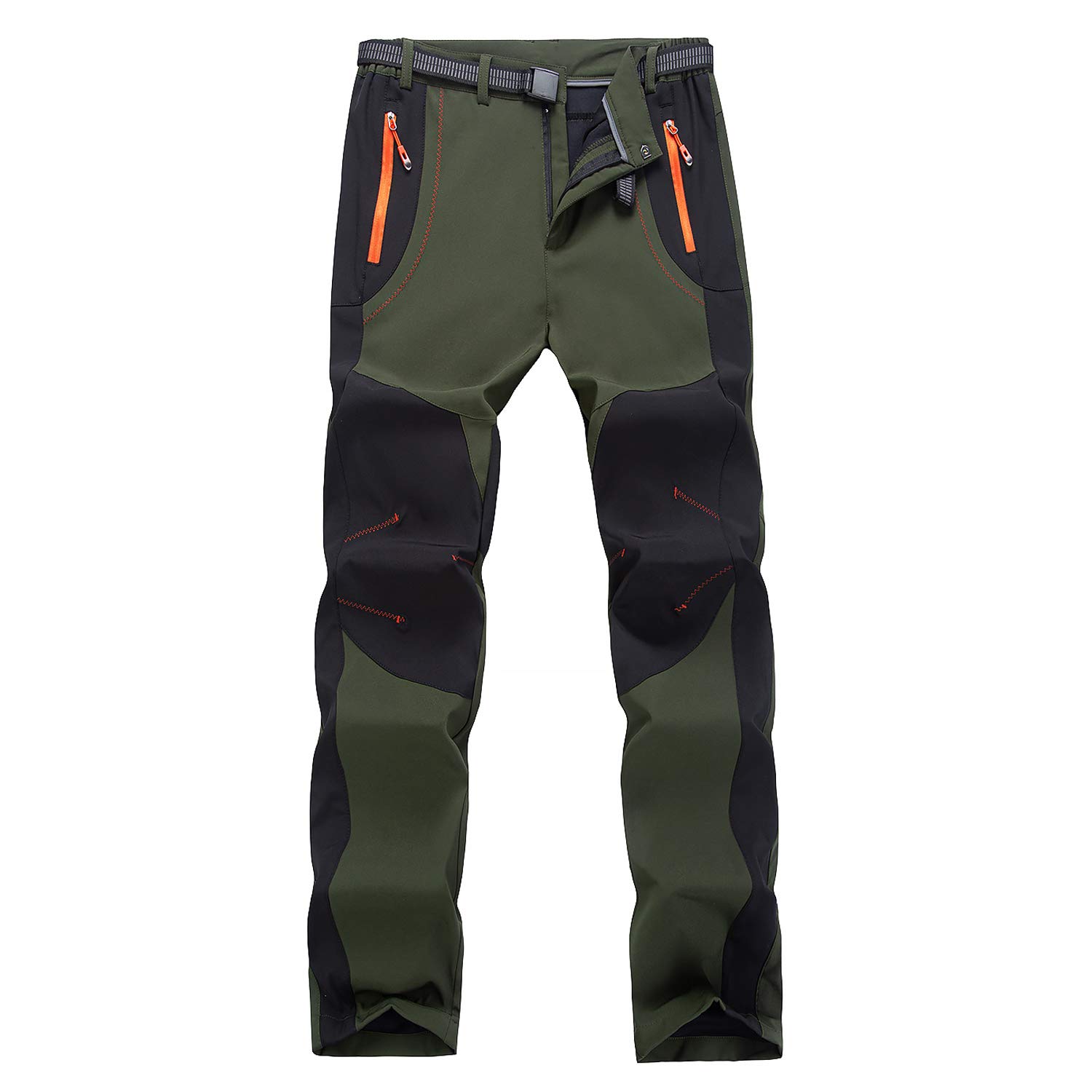 para los Hombres al Aire Libre Pantalones de Senderismo Peso Ligero Resistente al Agua Caminando Caza con Cinturón