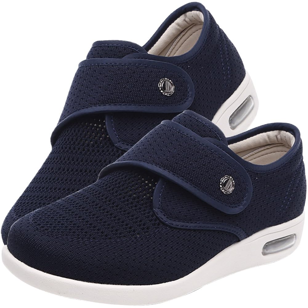 Zapatos Especiales para Juanetes de Mujer Zapatillas Mujer Zapatillas Especial para Caminar Zapatos Extra Ancho Mujer Antideslizantes y Cómodos (Color : Blue, Size : 39 EU)