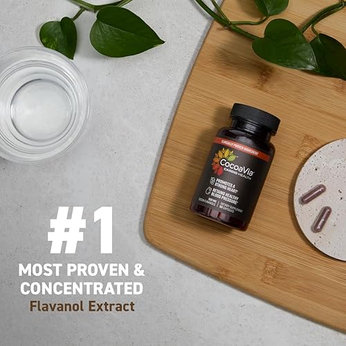 Miniatura 2 de CocoaVia Suplemento de salud cardiovascular, 60 días, 500 mg de flavanoles de cacao, apoyo a la salud del corazón, aumento de óxido nítrico,