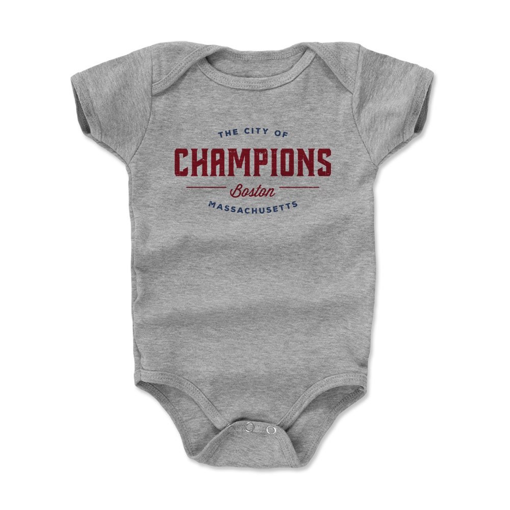 500 LEVEL Boston Baby Infant One Piece Bodysuit (3-6 Months, Heather Gray) - Boston Massachusetts City of Champions