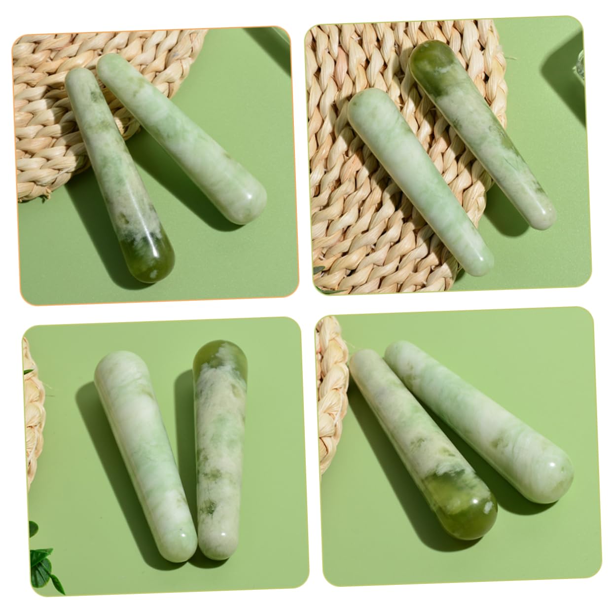 Healvian 5St Massagestab Fußmassagegerät Handmassagegerät Jade-Massagegeräte Akupressurstab massieren Meridian Werkzeug Akupunkturpunktstab Sehnenstock Fräulein