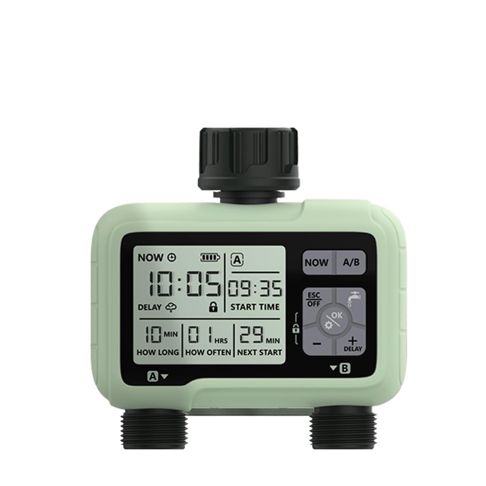 Timer nawadniania ogrodu System czasowy 2-wylotowy timer wody Precyzyjne podlewanie Automatyczne nawadnianie na zewnątrz W pełni regulowany program (kolor: typ B) (Color : Type b)