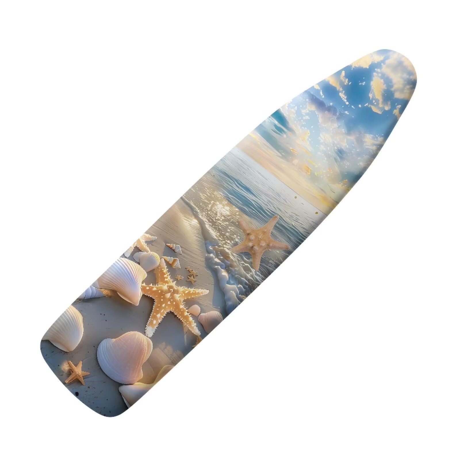 Sprowallow Starfish Shell Ironing Board Cover and Pad Standard Size Thick Padding Elastic Edge Resist Scorching and Staining Heavy Duty Padded Iron Covers