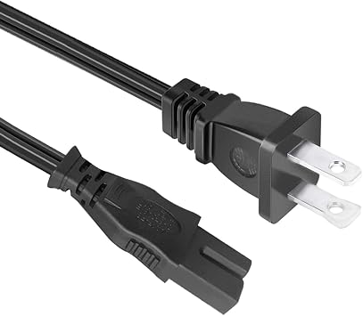 8.2ft Power Cord for Brother Sewing Machine CS6000 CS-6000i CS6000T CE-4000PRW CE-5000 CE-5500 2 Prong Polarized Power Cord Ac Cable Replacement