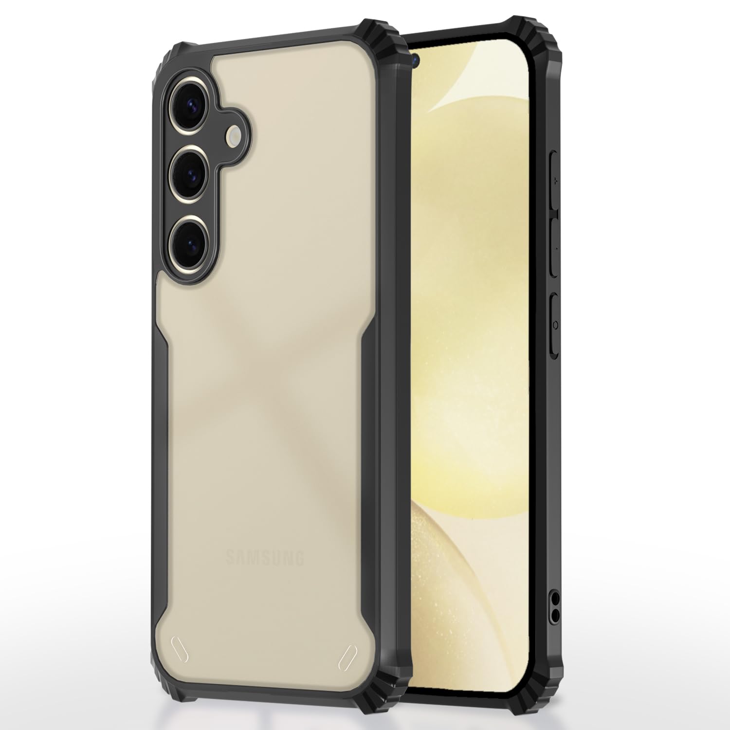 Pikkme Samsung Galaxy A55 5G Back Cover | Crystal Clear Transparent Back | Ultra Hyrbid | Full Camera Protection | Raised Edge | Bumper Back Case (Black) (B0CTQCQS7X) Amazon Price History, Amazon Price Tracker
