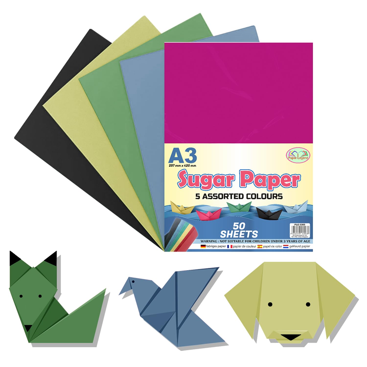 3 X A3 Staple Bound Scrapbooks Assorted 30 Colour Sheets, For Children - View #3