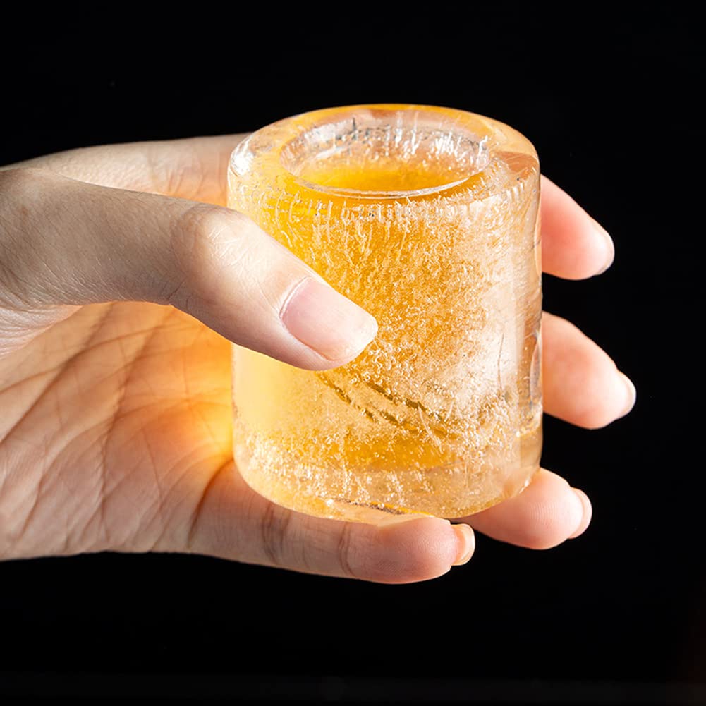 Stampo in silicone per cubetti di ghiaccio, 4 pezzi, grandi stampi per cubetti di ghiaccio, whisky, cubetti di ghiaccio, per cocktail, birra, caffè e succhi (B
