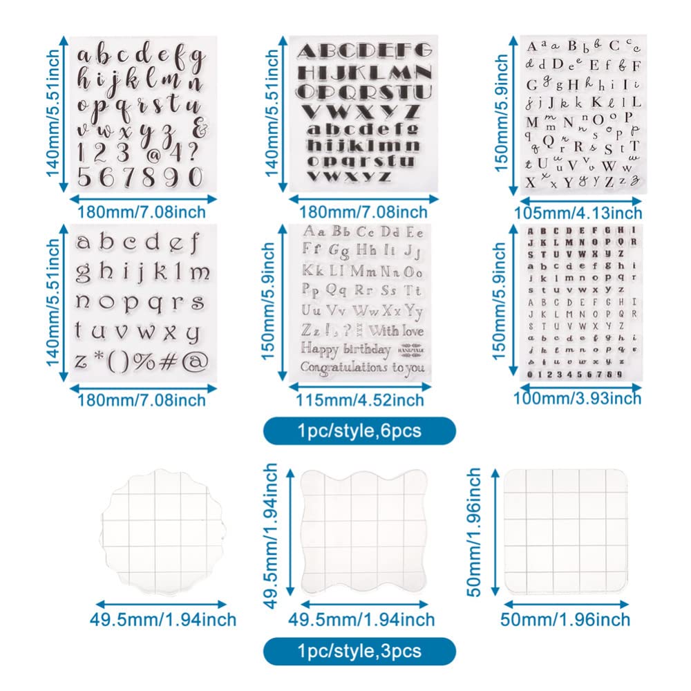 Cheriswelry 6pcs Silicone Alphabet Stamps Clear Letters Numbers Seal Stamps with 3pcs Stamping Blocks Tools for Scrapbooking Photo Album Cards Making - Image 2