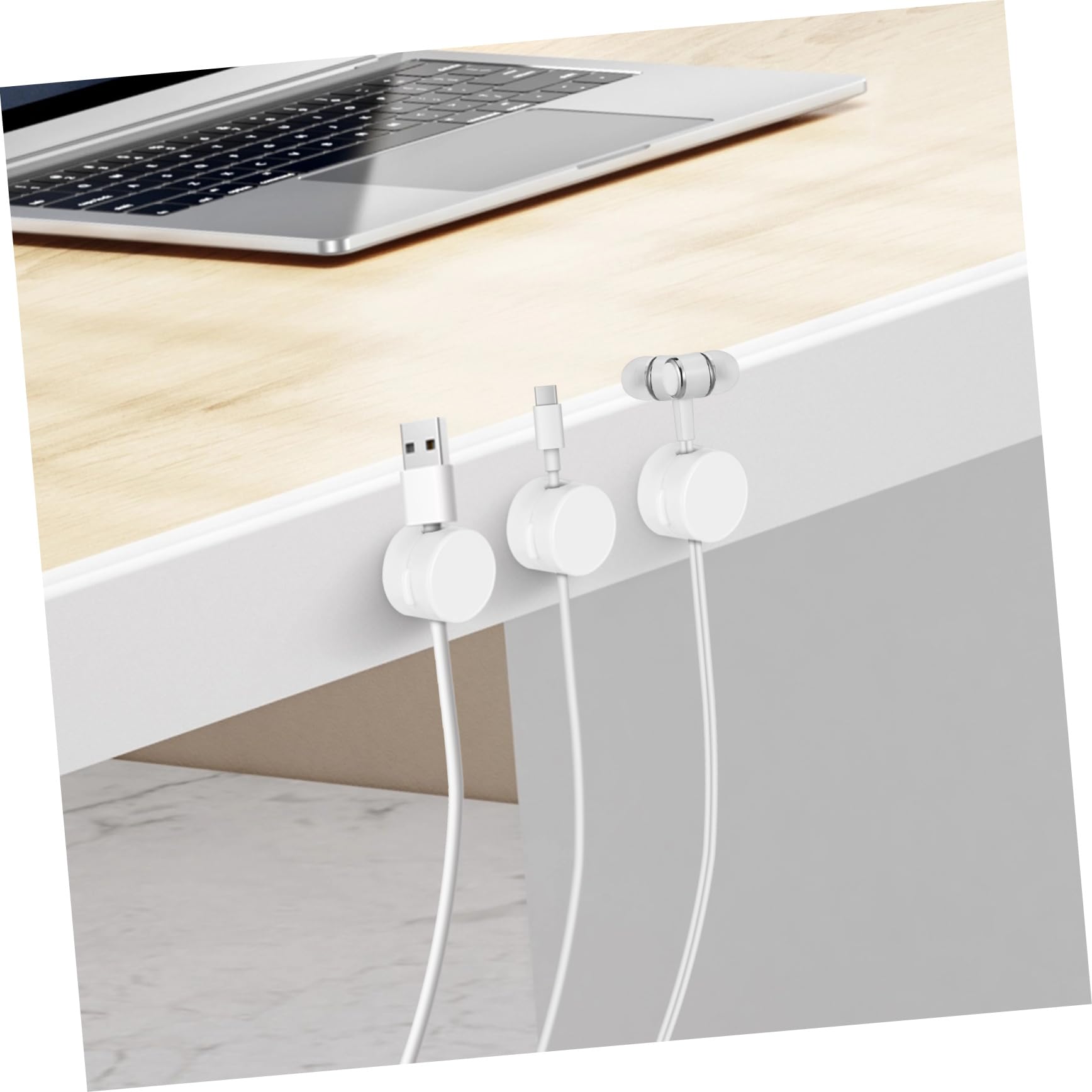 Operitacx 6pezzi Gestione Cavi senza Sforzo Clip Portacavi Magnetiche Organizzatore Cavi di Ricarica Clip Adesive per Design Salvaspazio per Uso su Tavolo Scrivania e Veicoli