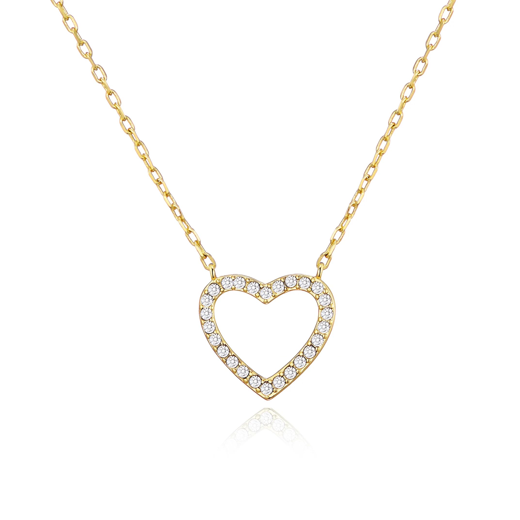 Collana Pandora Cuore Infinito Pietre Luminose placcata oro | Franco Cuomo Gioielli