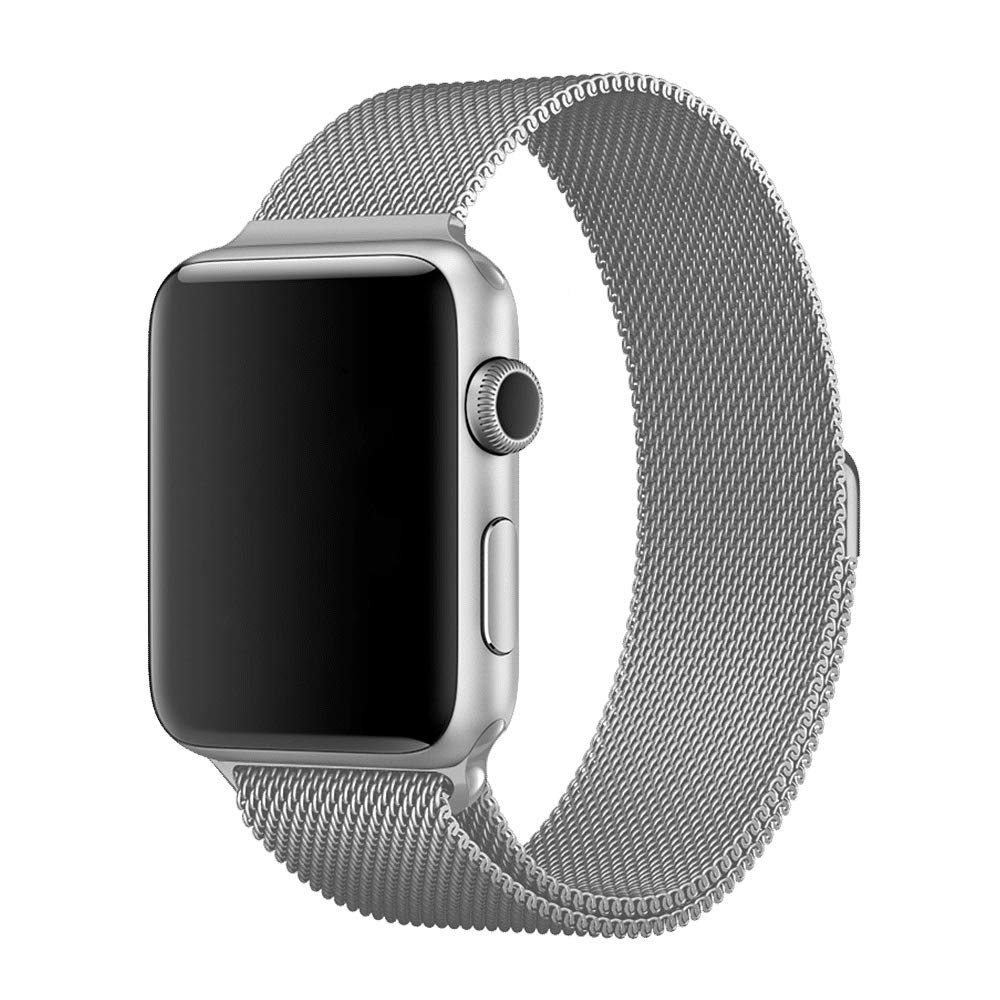 DailyObjects Silver Magnetic Milanese Loop Watchband Compatible with Apple Watch (38/40/41mm) For Series 9 8 7 6 5 4 3 SE SE2 (Watch not Included) (B07R6MW2WQ) Amazon Price History, Amazon Price Tracker