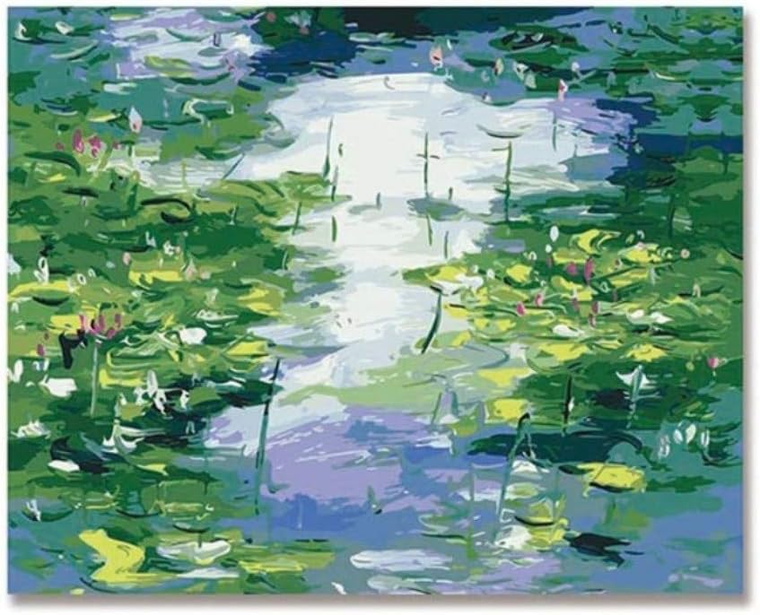 Without Framed painting by numbers art paint by number Monet's water lilies Water lily Oil DIY Digital Pictures Coloring By Number On Canvas 40x50cm
