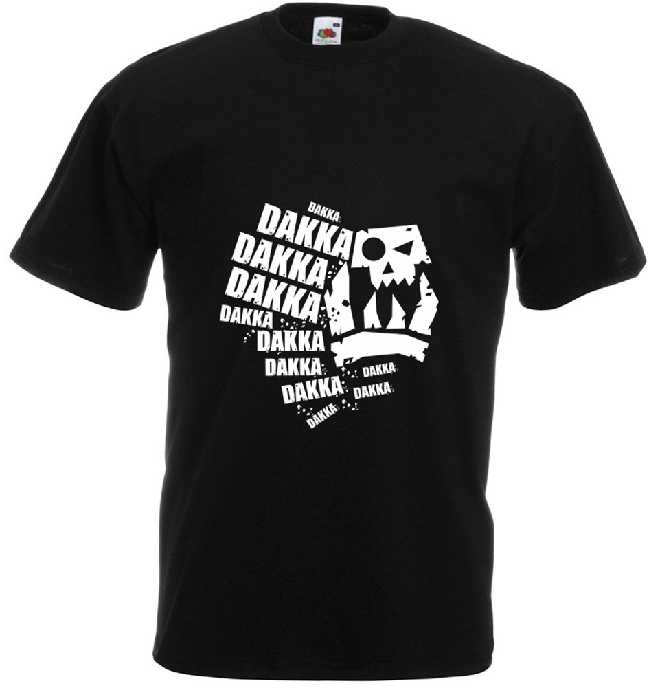 Dakka Dakka Dakka, Mens Printed T-Shirt - Black/White XL
