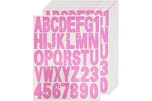 2 Inch Pink Vinyl Letter Stickers for Creative Fun