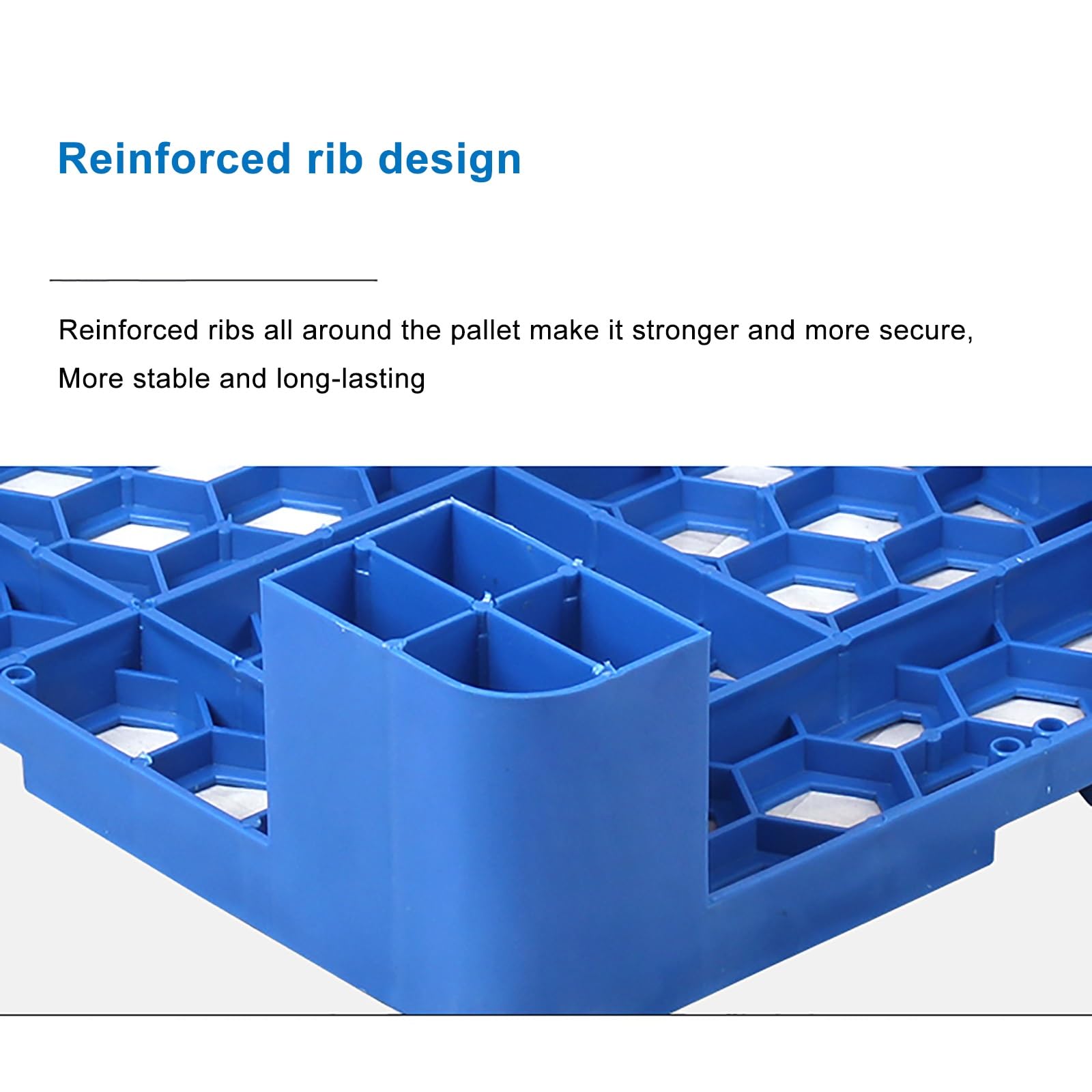 Pallet in plastica – Design leggero ad incastro con griglia traspirante per una conservazione efficiente in garage, cucine e cantine, ideale per uso interno ed esterno