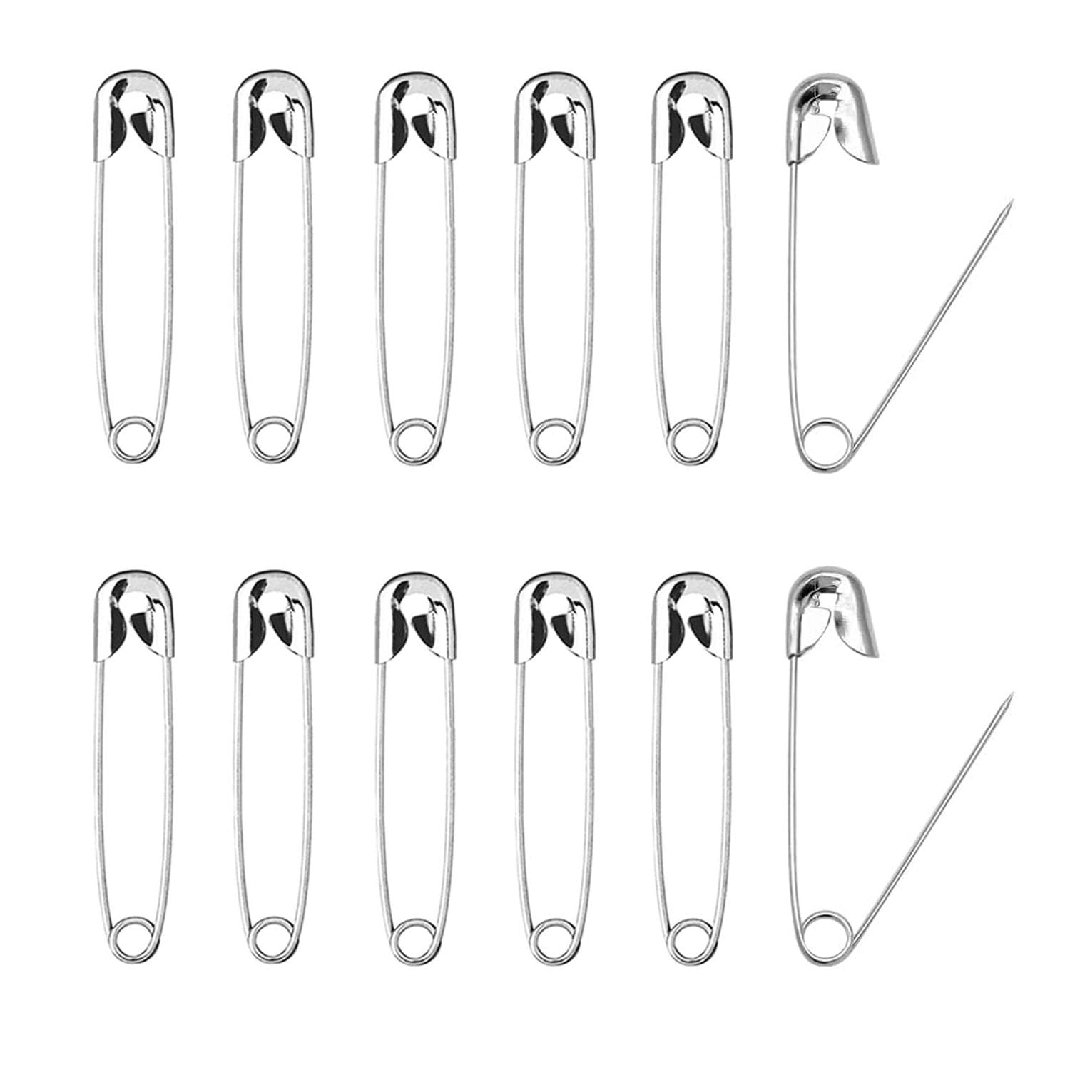 10 pcs Child Safety Pin Colorful Craft Sewing Nappy Pins Safety Pins Hold Locking Baby Dress Cloth Nappy Best Sewing Accessories Plastic Head,Sewing Clips,Safety Pins for Diaper Clothes Dress Craft Ho